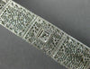 ANTIQUE WIDE & LONG .15CT DIAMOND 14K WHITE GOLD FILIGREE TENNIS BRACELET #26025