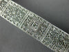 ANTIQUE WIDE & LONG .15CT DIAMOND 14K WHITE GOLD FILIGREE TENNIS BRACELET #26025