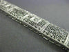 ANTIQUE WIDE & LONG .15CT DIAMOND 14K WHITE GOLD FILIGREE TENNIS BRACELET #26025