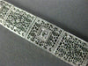 ANTIQUE WIDE & LONG .15CT DIAMOND 14K WHITE GOLD FILIGREE TENNIS BRACELET #26025