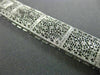 ANTIQUE WIDE & LONG .15CT DIAMOND 14K WHITE GOLD FILIGREE TENNIS BRACELET #26025