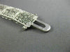 ANTIQUE WIDE & LONG .15CT DIAMOND 14K WHITE GOLD FILIGREE TENNIS BRACELET #26025