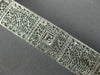 ANTIQUE WIDE & LONG .15CT DIAMOND 14K WHITE GOLD FILIGREE TENNIS BRACELET #26025