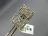 LARGE 1.01CT PRINCESS DIAMOND 18K WHITE GOLD RECTANGULAR INVISIBLE STUD EARRINGS