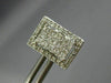 LARGE 1.01CT PRINCESS DIAMOND 18K WHITE GOLD RECTANGULAR INVISIBLE STUD EARRINGS