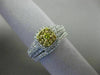 .80CT WHITE & FANCY YELLOW DIAMOND 14KT WHITE GOLD 3D SQUARE ENGAGEMENT RING SET
