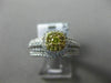.80CT WHITE & FANCY YELLOW DIAMOND 14KT WHITE GOLD 3D SQUARE ENGAGEMENT RING SET