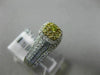 .80CT WHITE & FANCY YELLOW DIAMOND 14KT WHITE GOLD 3D SQUARE ENGAGEMENT RING SET