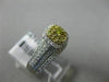 .80CT WHITE & FANCY YELLOW DIAMOND 14KT WHITE GOLD 3D SQUARE ENGAGEMENT RING SET
