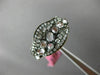 ESTATE .13CT DIAMOND & WHITE QUARTZ 14KT ROSE GOLD 3D CLUSTER WAVE FUN RING