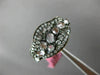 ESTATE .13CT DIAMOND & WHITE QUARTZ 14KT ROSE GOLD 3D CLUSTER WAVE FUN RING