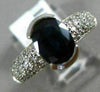 1.84CT DIAMOND & AAA OVAL SAPPHIRE 14K YELLOW GOLD 3D SEMI BEZEL ENGAGEMENT RING