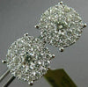 EXTRA LARGE 2.08CT DIAMOND 14KT WHITE GOLD 3D FILIGREE SCREW BACK STUD EARRINGS