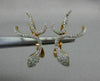 ESTATE .42T DIAMOND & AAA RUBY 18KT ROSE GOLD 3D SNAKE FUN HANGING EARRINGS