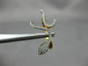 ESTATE .42T DIAMOND & AAA RUBY 18KT ROSE GOLD 3D SNAKE FUN HANGING EARRINGS