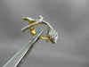 ESTATE .42T DIAMOND & AAA RUBY 18KT ROSE GOLD 3D SNAKE FUN HANGING EARRINGS