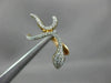 ESTATE .42T DIAMOND & AAA RUBY 18KT ROSE GOLD 3D SNAKE FUN HANGING EARRINGS