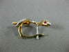 ESTATE .42T DIAMOND & AAA RUBY 18KT ROSE GOLD 3D SNAKE FUN HANGING EARRINGS
