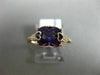1.85CT DIAMOND & AAA AMETHYST 14K ROSE GOLD DOUBLE HEART OPEN FILIGREE LOVE RING