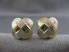 ESTATE 18KT TRI WHITE ROSE YELLOW GOLD OMEGA CLIP FILIGREE KNOT EARRINGS #21065