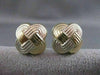 ESTATE 18KT TRI WHITE ROSE YELLOW GOLD OMEGA CLIP FILIGREE KNOT EARRINGS #21065
