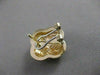 ESTATE 18KT TRI WHITE ROSE YELLOW GOLD OMEGA CLIP FILIGREE KNOT EARRINGS #21065