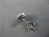 ESTATE .50CT DIAMOND 14KT WHITE GOLD 3D SQUARE DOUBLE HALO ROUND STUD EARRINGS