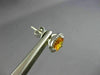 ESTATE 1.51CT DIAMOND & YELLOW SAPPHIRE 14KT WHITE GOLD ROUND HALO STUD EARRINGS