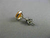 ESTATE 1.51CT DIAMOND & YELLOW SAPPHIRE 14KT WHITE GOLD ROUND HALO STUD EARRINGS