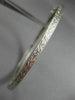 ANTIQUE 1.10CT ROUND CUT DIAMOND 18KT WHITE GOLD FILIGREE BANGLE BRACELET #19087