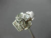 ANTIQUE WIDE .34CT DIAMOND 14K WHITE GOLD FLOWER FILIGREE ANNIVERSARY RING 26178