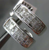 ESTATE 1.05CT DIAMOND 14KT WHITE GOLD 3D CLASSIC CLIP ON LOVE EARRINGS #16378