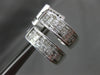 ESTATE 1.05CT DIAMOND 14KT WHITE GOLD 3D CLASSIC CLIP ON LOVE EARRINGS #16378