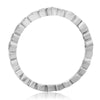 ESTATE .04CT DIAMOND 14KT WHITE GOLD MILGRAIN ETERNITY WEDDING ANNIVERSARY RING