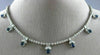 ANTIQUE 8.32CT DIAMOND & AAA SAPPHIRE 18KT WHITE GOLD MULTI DROP NECKLACE #385
