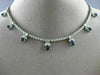 ANTIQUE 8.32CT DIAMOND & AAA SAPPHIRE 18KT WHITE GOLD MULTI DROP NECKLACE #385