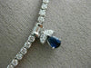 ANTIQUE 8.32CT DIAMOND & AAA SAPPHIRE 18KT WHITE GOLD MULTI DROP NECKLACE #385