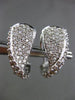 ESTATE .57CT ROUND DIAMOND 14KT WHITE GOLD 3D LOOP FLOATING CLIP ON EARRINGS