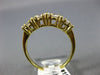 ESTATE .86CT ROUND & BAGUETTE DIAMOND 14KT YELLOW GOLD ANNIVERSARY RING #18188