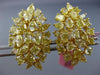 ESTATE EXTRA LARGE 9.32CT FANCY YELLOW DIAMOND 18KT YELLOW GOLD CLIP ON EARRINGS