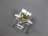 ESTATE .34CT DIAMOND PLATINUM 3 STONE FISHTAIL SEMI MOUNT ENGAGEMENT RING #15679