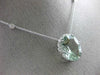 ESTATE LARGE 9.79CT DIAMOND & GREEN AMETHYST 14KT WHITE GOLD HALO OVAL NECKLACE