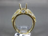 ESTATE .36CT DIAMOND 14K YELLOW GOLD 3D OPEN FILIGREE SEMI MOUNT ENGAGEMENT RING