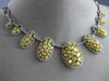 ESTATE EXTRA LARGE 17.17CT WHITE & FANCY YELLOW DIAMOND 18K 2 TONE GOLD NECKLACE