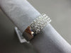 ESTATE 1.41CT DIAMOND 18K WHITE GOLD PAVE SEMI ETERNITY WEDDING ANNIVERSARY RING