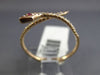 ESTATE .19CT DIAMOND & AAA RUBY 14KT ROSE GOLD 3D CLASSIC CRISS CROSS SNAKE RING