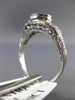 ANTIQUE LARGE GIA .90CT DIAMOND 18KT WHITE GOLD FILIGREE ENGAGEMENT RING #23707