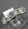 ESTATE 1.35CT ROUND & PRINCESS DIAMOND 14KT WHITE GOLD 3D ANNIVERSARY RING #1849