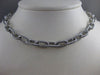 ESTATE LARGE 14K WHITE GOLD ROPE LINK CHAIN NECKLACE LOBSTER 9MM 18" INCH #21688