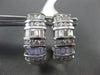 WIDE 2.89CT ROUND & BAGUETTE DIAMOND 18KT WHITE GOLD MULTI ROW CLIP ON EARRINGS